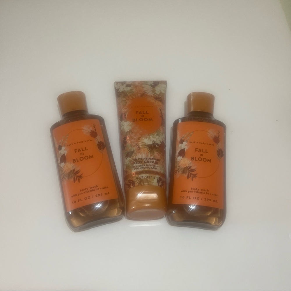 Bath & Body Works Fall Bloom Body Wash Trio - Warm Orange